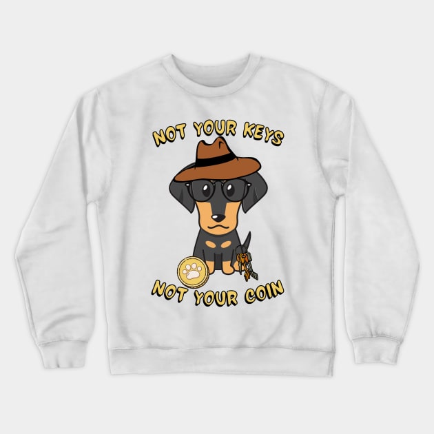 not your keys not your coin dachshund Crewneck Sweatshirt by Pet Station